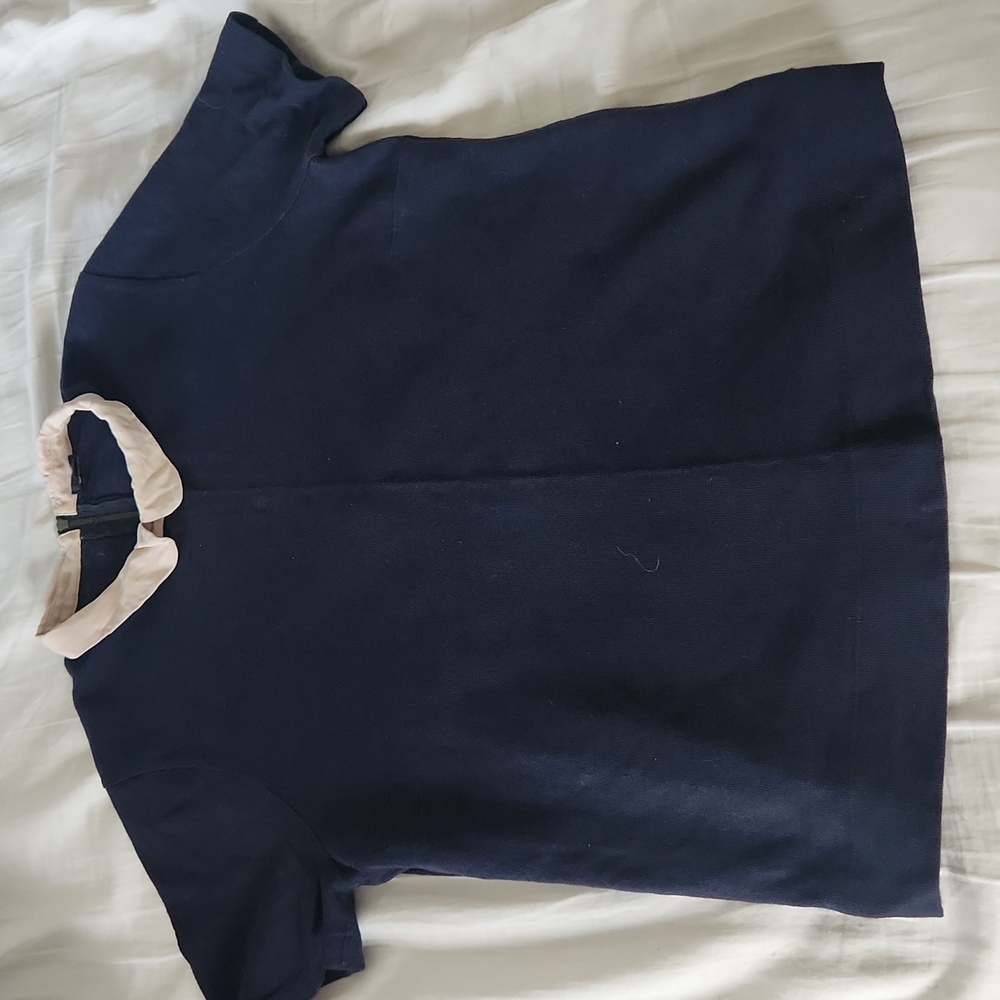 JCREW peter pan collar short sleeve top in sz Large